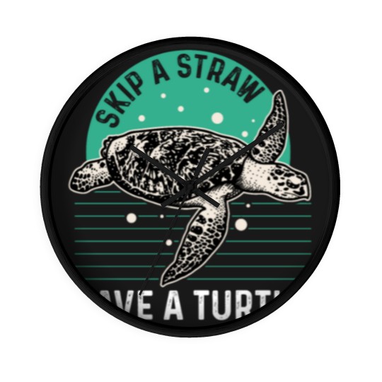 Discover Sea Turtle Turtles Hawaii Ocean Sealife Gift Wall Clocks