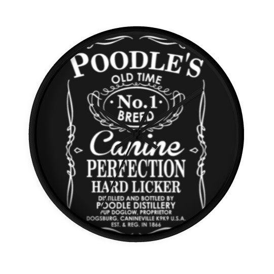 Discover Poodles Dog Old Time No1 Breed Canine Perfection Wall Clocks