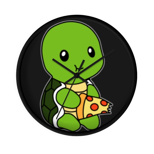Discover Turtle pizza Wall Clocks