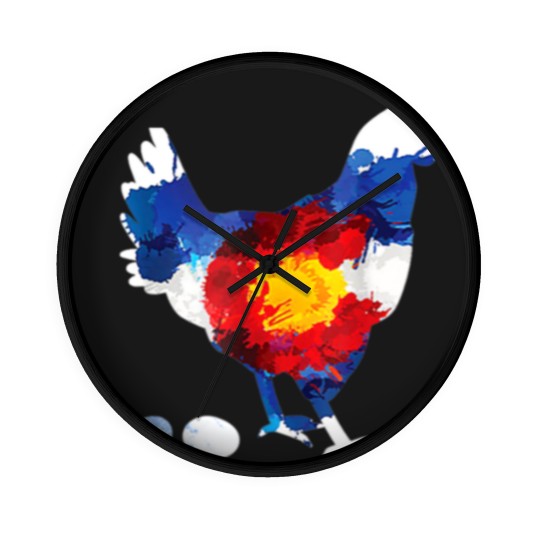 Discover Colorado Chickens Wall Clocks