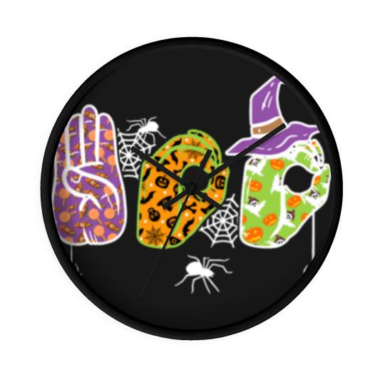 Discover Boo American Sign Language Pride ASL Halloween Wall Clocks