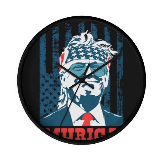 Discover Donald Trump Wall Clocks Murica 4th of July Patriotic American Party USA Wall Clocks