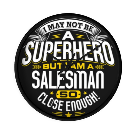 Discover Salesman Idea Professional Superhero Salesmen Wall Clocks
