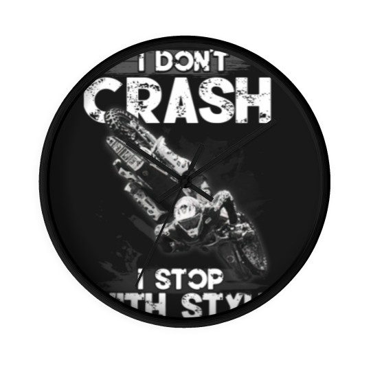 Discover I Don't Crash - I Stop With Style Wall Clocks