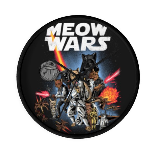 Discover Cat Meow Wars Cat Wars Cat Wall Clocks