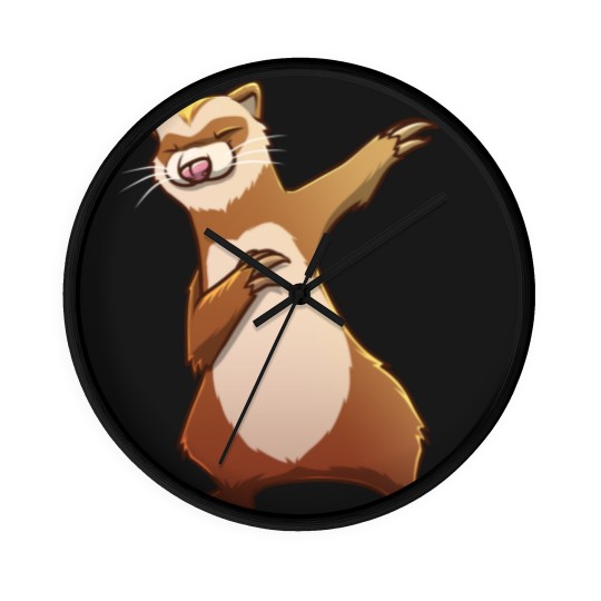 Discover Ferret Gift For Kids Men Women Dabbing Dance Hip-hop Wall Clocks