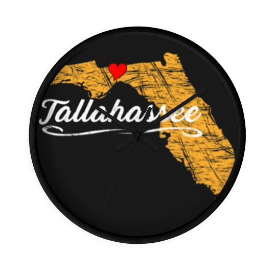 Discover City of Tallahassee Florida | Vacation Souvenir - Graphic Wall Clocks