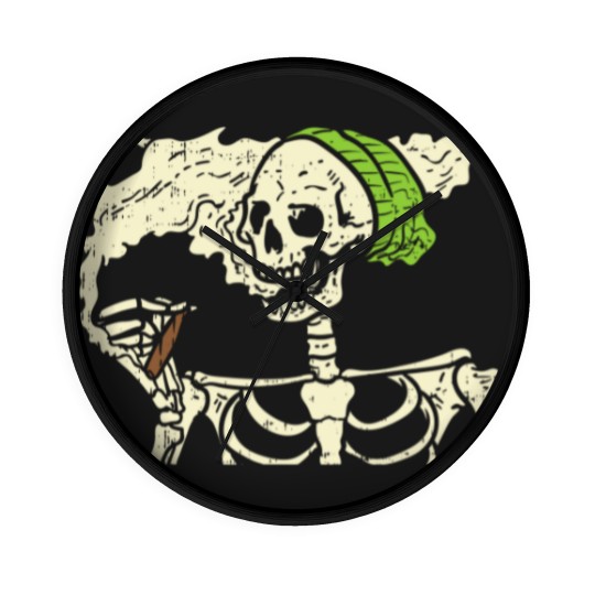 Discover Weed Halloween Skeleton Wall Clocks