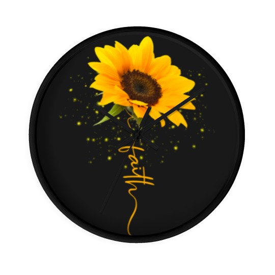 Discover Sunflower Wall Clocks Faith Beautiful yellow sunflower sunflower blooms funny