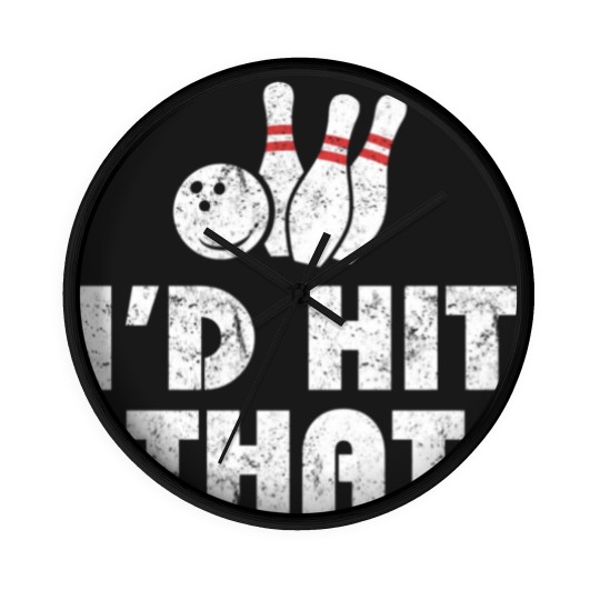 Discover Bowling Wall Clocks - I'd Hit That - Vintage - Gift For Bowlers Wall Clocks