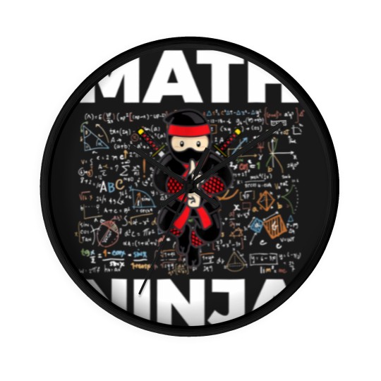 Discover Math Ninja Wall Clocks For Mathematics Teacher Student
