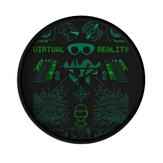 Discover Virtual Reality VR Retro Gamers Wall Clocks