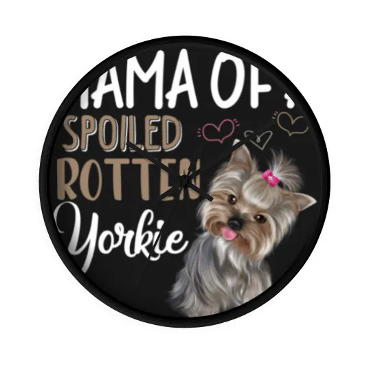 Discover Yorkie Dog Wall Clocks - Yorkie Mom, Dog Lover Gift Wall Clocks