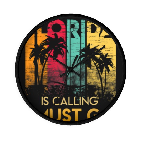 Discover Florida Strong Men's Wall Clocks Florida Is Calling I Must Go