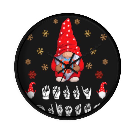Discover Asl Merry Christmas American Sign Language Wall Clocks