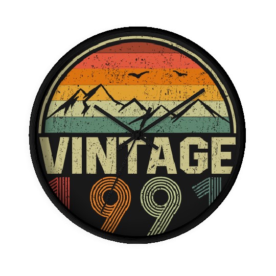 Discover Classic 30th Birthday Gift Idea Vintage 1991 Wall Clocks
