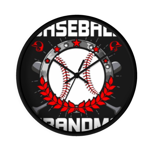 Discover Baseball Grandma Baseball Lover Wall Clocks