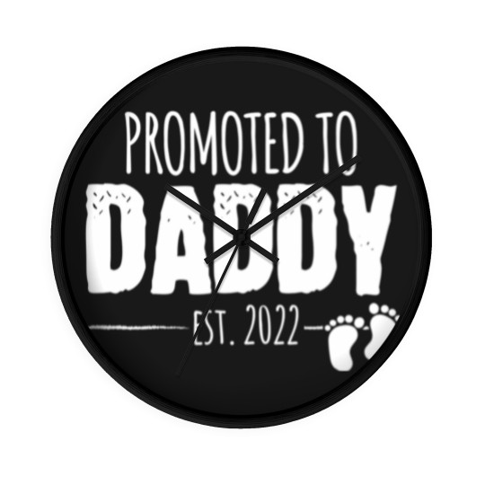 Discover Promoted to Daddy 2022 Soon to be Dad Husband Gift Wall Clocks