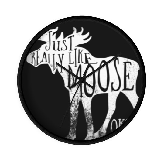 Discover I Just Really Like Moose Stuff Christmas Wall Clocks