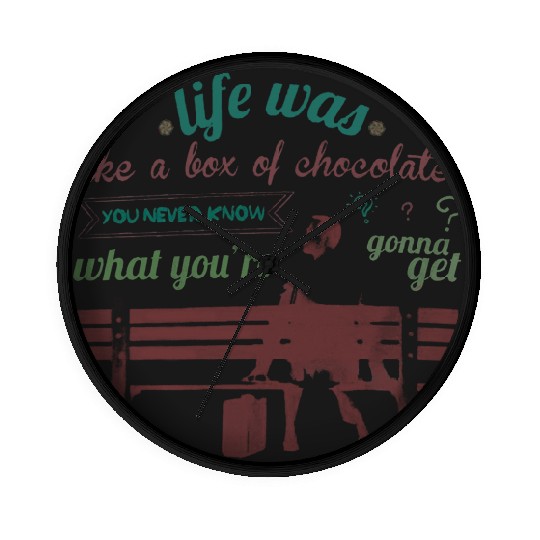 Discover Life is Like A Box of Chocolates  Unisex Wall Clocks