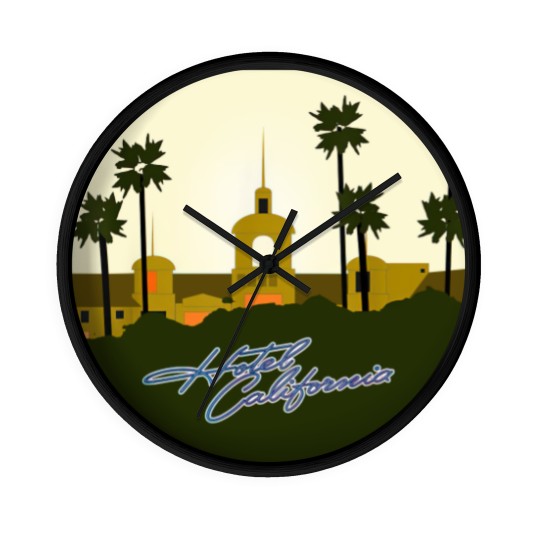 Discover Eagles Hotel california Wall Clocks