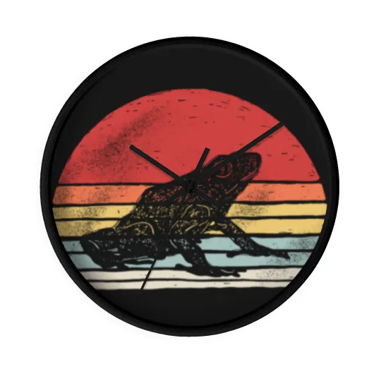 Discover Vintage Retro Poison Dart Frog Wall Clocks