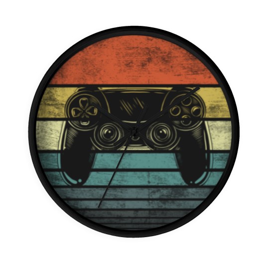 Discover Video Gamer Retro Video Game Controller Wall Clocks