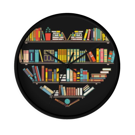 Discover Cool Books Reading Book Lover Literacy Wall Clocks