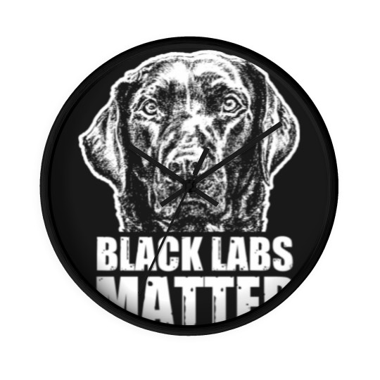 Discover Black Labs Matter Funny Dog Animal Lover Wall Clocks