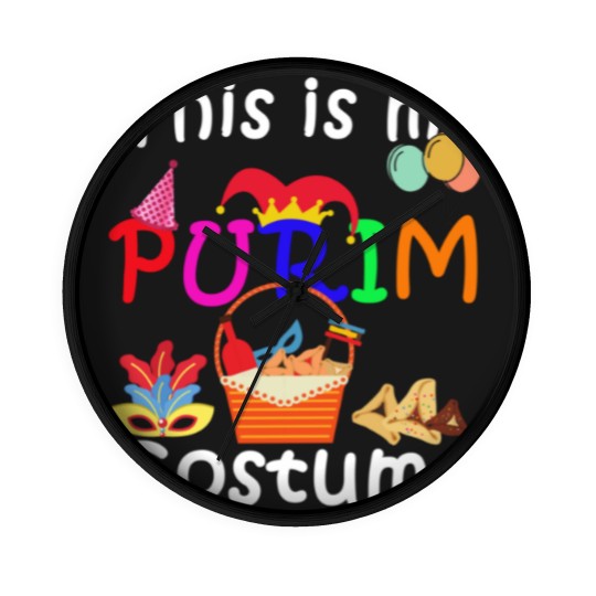 Discover This Is My Purim Costume Jewish Wall Clocks