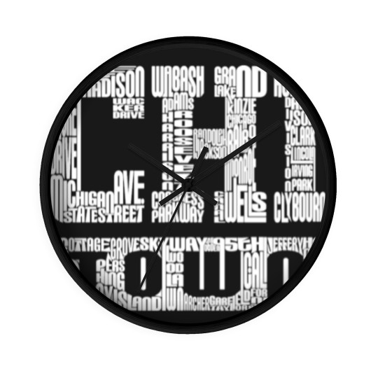 Discover Chi Town Streets Chicago Hoody Clothing Apparel Wall Clocks