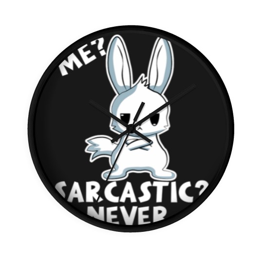 Discover Funny Bunny Me Sarcastic Never Rabbit Gift Wall Clocks