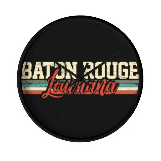 Discover Baton Rouge Louisiana Vintage Gift Wall Clocks