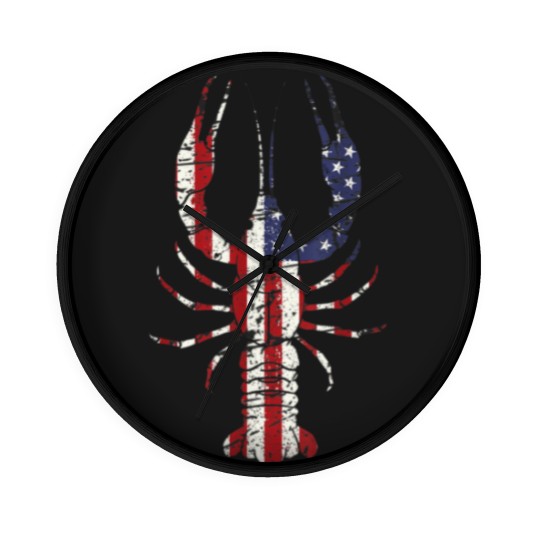 Discover Crawfish Wall Clocks Mardi Gras Wall Clocks Fleur De Lis Crawfish Wall Clocks American Flag