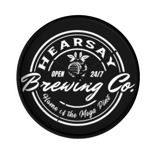 Discover Hearsay Brewing Co Wall Clocks, Johnny Depp Hearsay Wall Clocks, Home Of The Mega Pint Wall Clocks