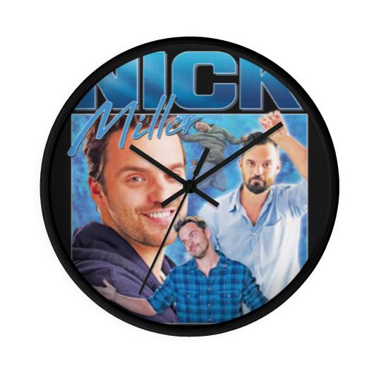 Discover Nick Miller Homage Wall Clocks Wall Clocks Top Funny TV Icon Gift Men's Women's Girl