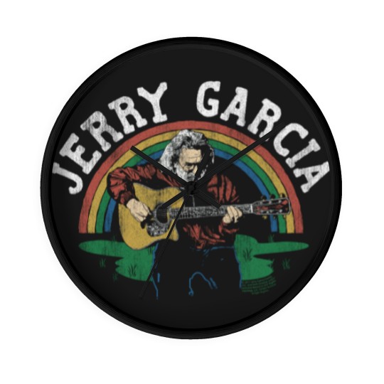Discover Jerry Garcia Band Jerry & Guitar Vintage Style Adult Short Sleeve Wall Clocks Graphic Tees