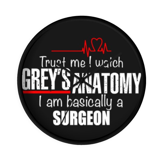 Discover Womens Short Sleeve Funny Wall Clocks with Sayings Trust Me I Watched Greys Anatomy Im Basically a Surgeon Wall Clocks