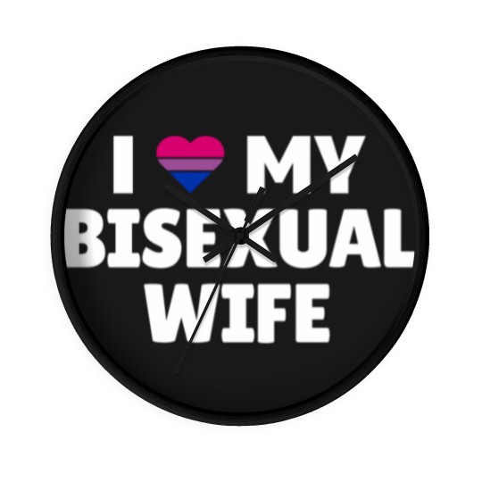 Discover Bisexual Pride - I Love My Bisexual Wife Wall Clocks