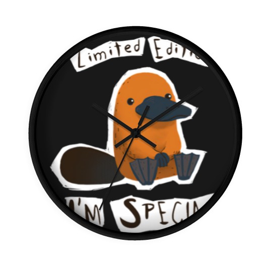 Discover  - I'm Special Platypus - Cute Weird Animal - Platypus - Wall Clocks
