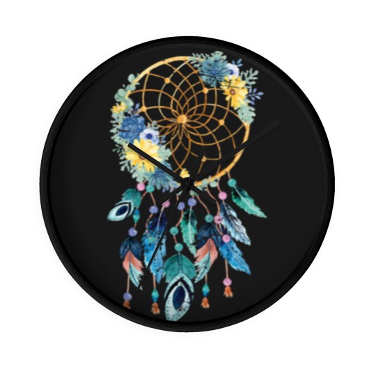 Discover Hippie Dream Catcher Boho Dreamcatche Wall Clocks