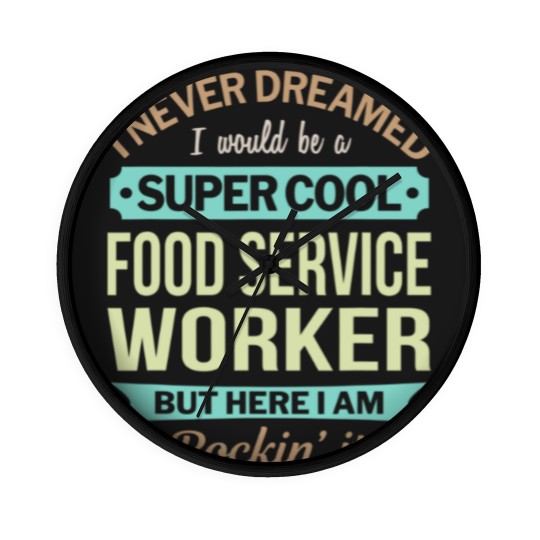 Discover Food Service Worker Gift Funny Appreciation Wall Clocks
