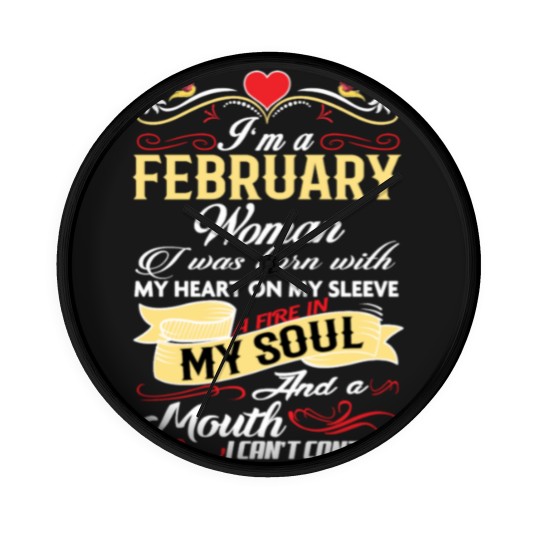Discover FEBRUARY WOMAN Wall Clocks
