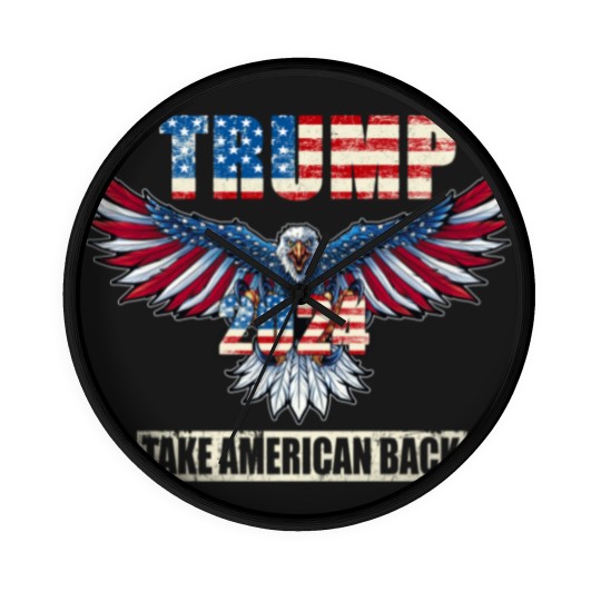 Discover Trump 2024 Flag Take America Back Men Women - Trump 2024 Wall Clocks