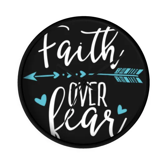 Discover Faith Over Fear - Faith Over Fear Apparel Wall Clocks