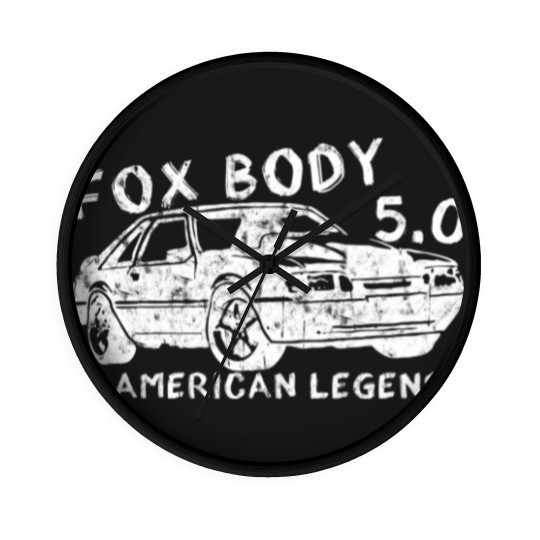 Discover Mustang Foxbody American Fox body stang Muscle classic Car 5.0L - Foxbody Mustang - Wall Clocks