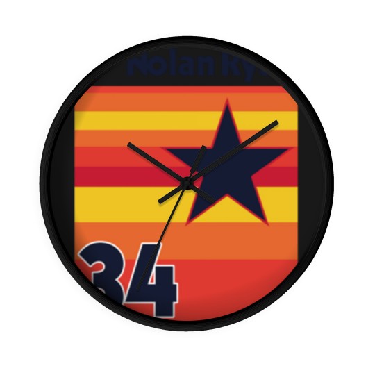Discover Retro Nolan Ryan Uniform Tribute - Baseball Lover - Wall Clocks