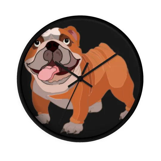Discover Happy bulldog Wall Clocks