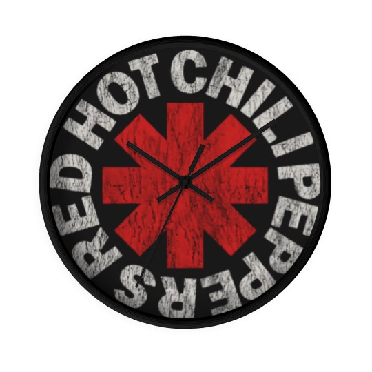 Discover Red Hot Chili Peppers Distressed Logo Rock Wall Clocks Wall Clocks