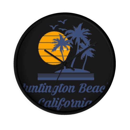 Discover Huntington Beach California Wall Clocks CA Tourist Gifts Wall Clocks
